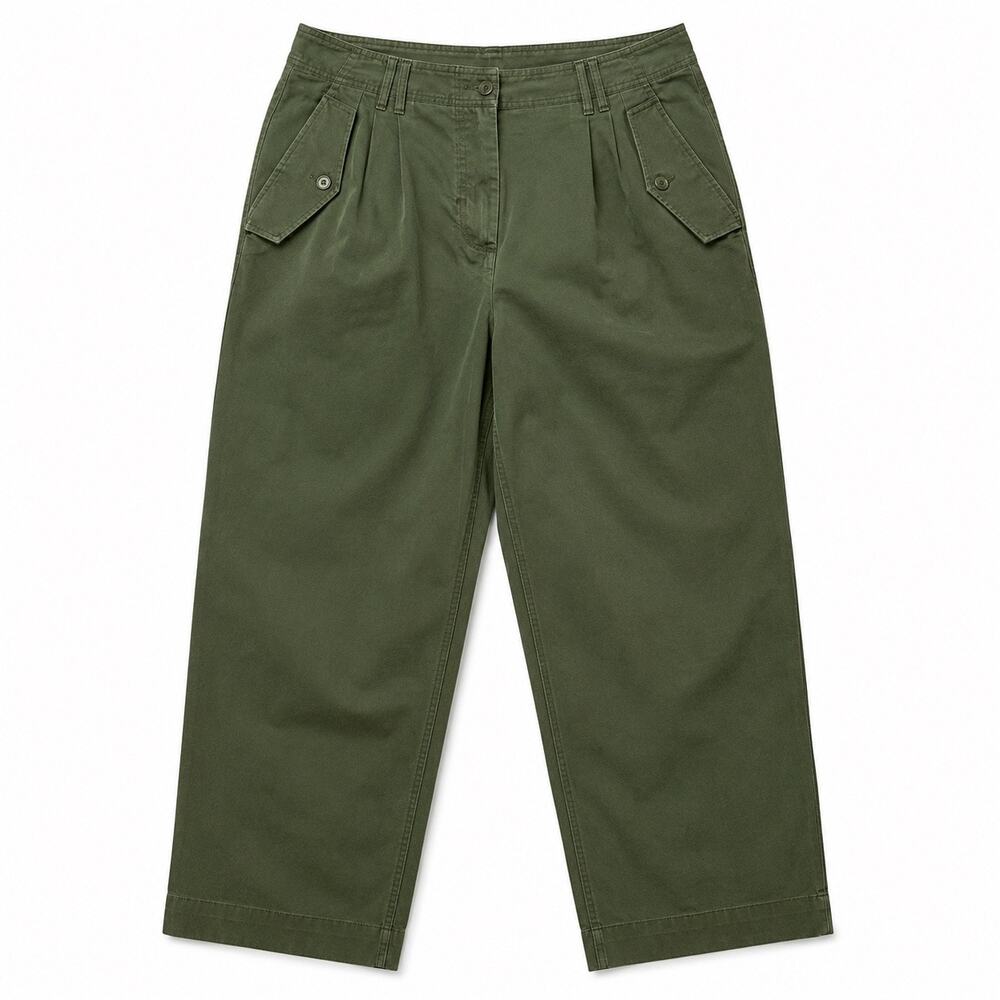 Aritzia Wilfred Free Green Cargo Utility Pants Wide Leg Size 12